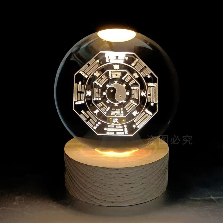 太极八卦水晶球小夜灯